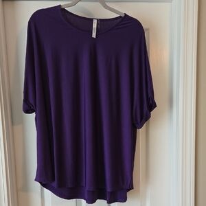 Relaxed Purple Dolman Tunic Top